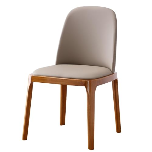 NMVAWIPT Modernes Esszimmerstuhl-Set Mit Polsterung – Küchenstuhl Aus Kunstleder Ohne Armlehnen Und Beinen Massivholz(Walnut,Set of 2) von NMVAWIPT