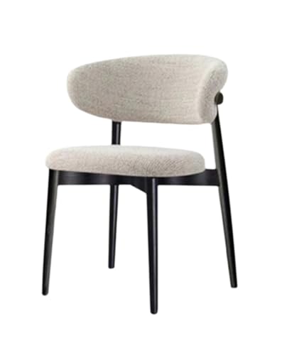 NMVAWIPT Nordic Massivholz Esszimmerstuhl Moderner Polsterstuhl Mit Hoher Rückenlehne for Küchencafés(Black) von NMVAWIPT