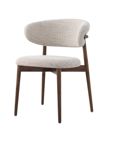 NMVAWIPT Nordic Massivholz Esszimmerstuhl Moderner Polsterstuhl Mit Hoher Rückenlehne for Küchencafés(Walnut) von NMVAWIPT