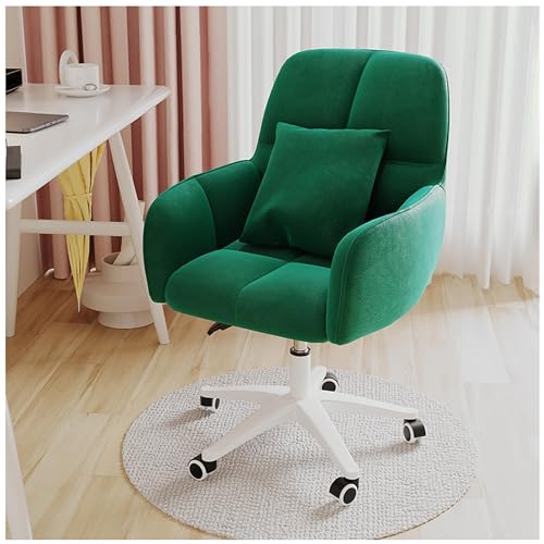 NMVAWIPT Room Home Moderner Bürodrehstuhl Mit Rollen Und Lordosenstütze for Wohnzimmer, Schlafzimmer, Arbeitszimmer(Green) von NMVAWIPT