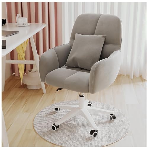 NMVAWIPT Room Home Moderner Bürodrehstuhl Mit Rollen Und Lordosenstütze for Wohnzimmer, Schlafzimmer, Arbeitszimmer(Light Gray1) von NMVAWIPT