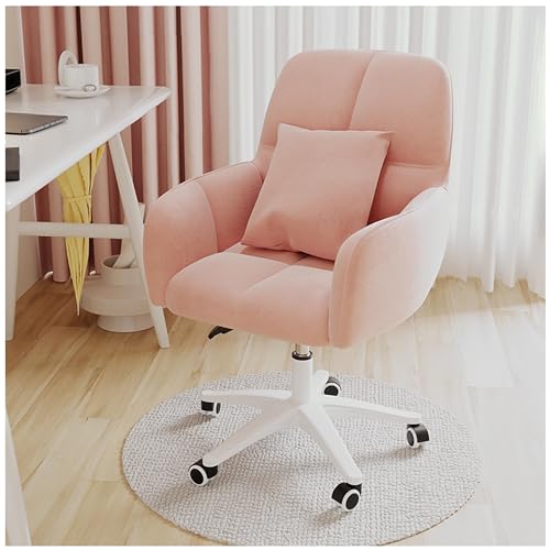 NMVAWIPT Room Home Moderner Bürodrehstuhl Mit Rollen Und Lordosenstütze for Wohnzimmer, Schlafzimmer, Arbeitszimmer(Pink) von NMVAWIPT