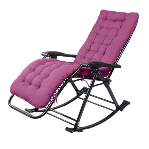 NMVAWIPT Schaukelstuhl Mit Gepolstertem Kissen, Klappstühle for Das Wohnzimmer for Erwachsene, Liegestuhl for Die Terrasse Im Freien von NMVAWIPT