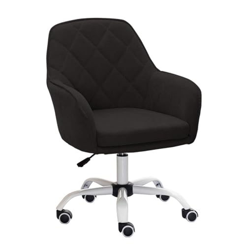NMVAWIPT Schreibtischstuhl for Das Homeoffice Mit Lordosenstütze, Höhenverstellbar, Atmungsaktive Netzrückenlehne, Drehstuhl for Arbeit, Studium Und Gaming(Black) von NMVAWIPT