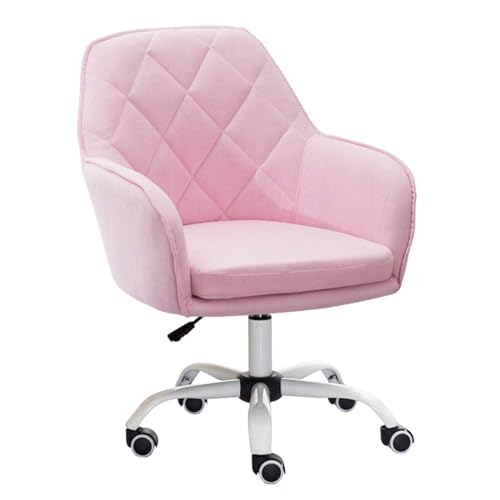 NMVAWIPT Schreibtischstuhl for Das Homeoffice Mit Lordosenstütze, Höhenverstellbar, Atmungsaktive Netzrückenlehne, Drehstuhl for Arbeit, Studium Und Gaming(Pink) von NMVAWIPT