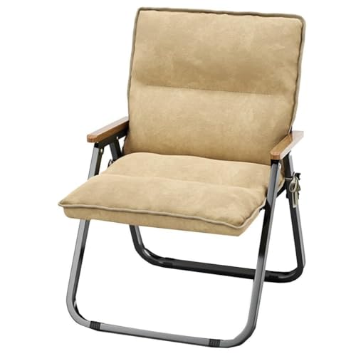 NMVAWIPT Schwerelosigkeits-Schaukelstuhl for Die Terrasse, Faltbare Büroliege Mit Weichem Kissen, Liegestuhl for Den Garten Am Pool(Black) von NMVAWIPT