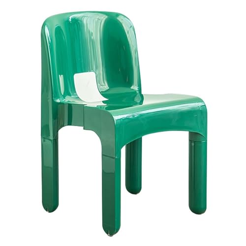 NMVAWIPT Stapelbarer Barstuhl Aus Kunststoff Mit Hoher Rückenlehne, Industrieller Vintage-Thekenstuhl for Das Home Cafe(Green,Seat Height 43cm) von NMVAWIPT