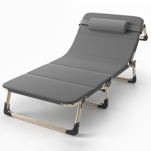 NMVAWIPT Tragbare Büros Einzel Camping Nickerchen Entspannung Klappliege, Mehrzweck-Klappstuhl Bett for Erwachsene(Style2) von NMVAWIPT