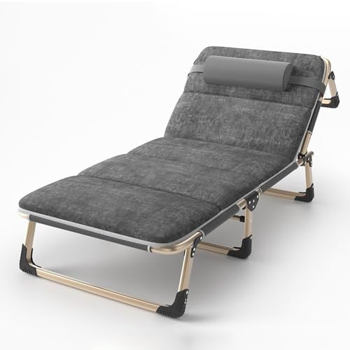 NMVAWIPT Tragbare Büros Einzel Camping Nickerchen Entspannung Klappliege, Mehrzweck-Klappstuhl Bett for Erwachsene(Style5) von NMVAWIPT