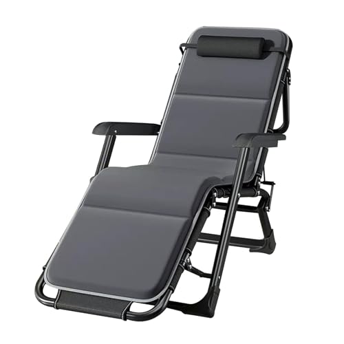 NMVAWIPT Tragbarer Liegestuhl Mit Verstellbarer Rückenlehne, Sonnenliege for Den Garten Im Freien, Klappbare Liegelounge(Chair+Cushion) von NMVAWIPT
