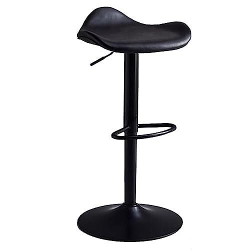 NMVAWIPT Verstellbare, Drehbare Barhocker In Schwarz, Rückenfreie Thekenstühle Aus PU-Leder for Kücheninseln Oder Bistros(/Black) von NMVAWIPT