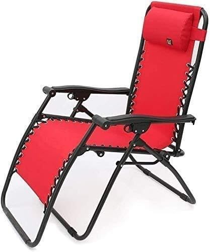 NMVAWIPT Verstellbare Armlehnen-Liegeliege, Klappbare Gartenliegestühle, for Rasencamping Im Innen- Und Außenbereich(Red) von NMVAWIPT