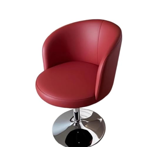NMVAWIPT Verstellbarer, Drehbarer Schminkstuhl Mit Armlehnen Und Rückenlehne, 360° Drehbarer Barhocker for Kommode, Küche, Büro(Claret) von NMVAWIPT