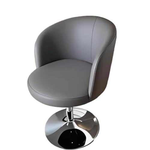 NMVAWIPT Verstellbarer, Drehbarer Schminkstuhl Mit Armlehnen Und Rückenlehne, 360° Drehbarer Barhocker for Kommode, Küche, Büro(Gray) von NMVAWIPT