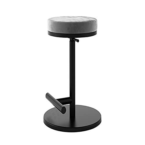 NMVAWIPT Verstellbarer Airlift-Drehbarhocker, Rückenfreier Thekenstuhl Mit Gepolsterter Sitzfläche for Das Küchencafébüro(Gray,45-60cm) von NMVAWIPT