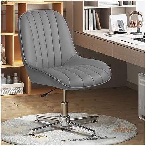 NMVAWIPT Verstellbarer Bürodrehstuhl Mit Mittelhoher Rückenlehne, Ergonomischem Design Und 360°-Drehung for Zuhause Oder Die Arbeit(Gray,#3) von NMVAWIPT