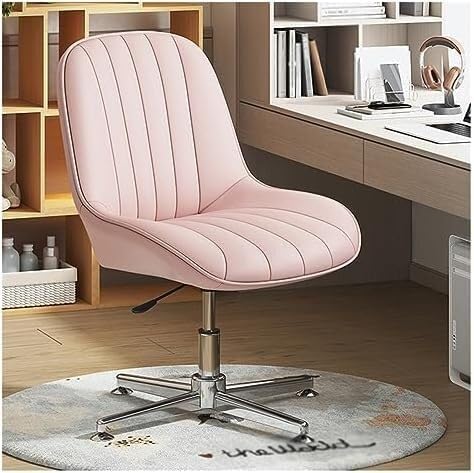 NMVAWIPT Verstellbarer Bürodrehstuhl Mit Mittelhoher Rückenlehne, Ergonomischem Design Und 360°-Drehung for Zuhause Oder Die Arbeit(Pink,#3) von NMVAWIPT