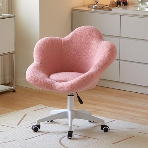 NMVAWIPT Verstellbarer Drehstuhl for Büro, Zuhause, Arbeitszimmer, Schreibtischstuhl Mit Lordosenstütze Und 360°-Drehung(Pink) von NMVAWIPT