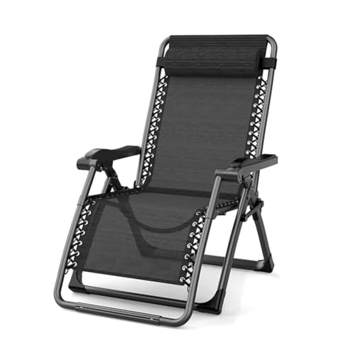 NMVAWIPT Verstellbarer Liegestuhl Mit Schwerelosigkeitsfunktion, Liegestuhl for Die Terrasse Im Freien, for Büro, Deck, Rasen, Strand, Hof, Campingplatz(Style1) von NMVAWIPT