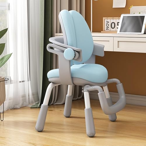 NMVAWIPT Verstellbarer Schreibtischstuhl for Kinder, Ergonomischer Lernstuhl for Kinder Mit Körpergröße, Mitwachsender Stuhl for Zuhause, In Der Schule Und Im Arbeitszimmer(Blue,with Footrest) von NMVAWIPT