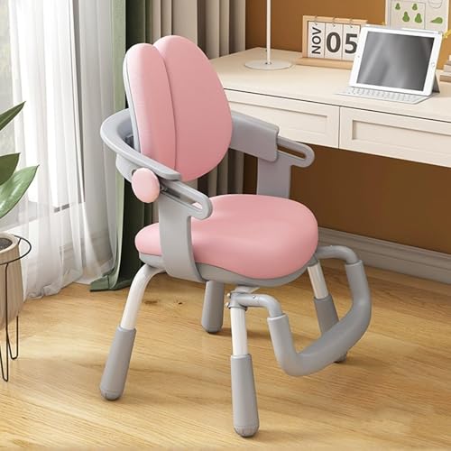 NMVAWIPT Verstellbarer Schreibtischstuhl for Kinder, Ergonomischer Lernstuhl for Kinder Mit Körpergröße, Mitwachsender Stuhl for Zuhause, In Der Schule Und Im Arbeitszimmer(Pink,with Footrest) von NMVAWIPT