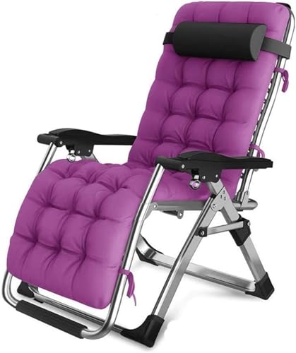 NMVAWIPT Zero Gravity Strandliegestühle, Leichte, Langlebige, Zusammenklappbare Sonnenliege Mit Quadratischen Stahlbeinen(Purple) von NMVAWIPT