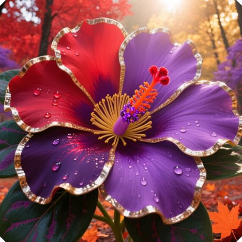 Hibiskuszwiebeln mit ihren üppigen Blüten schaffen eine natürliche Landschaft.-3zwiebeln-C von NMYHKD