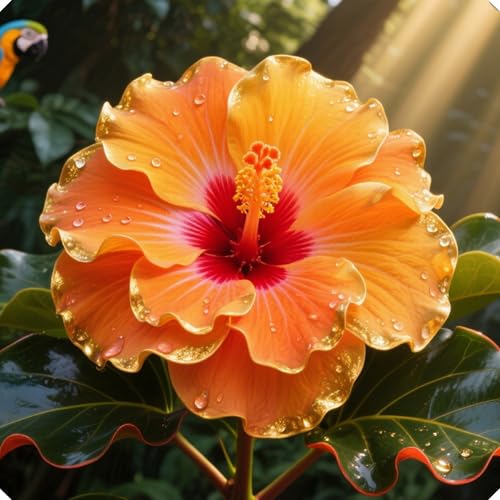 Hibiskuszwiebeln mit ihren üppigen Blüten schaffen eine natürliche Landschaft.-5zwiebeln-X von NMYHKD
