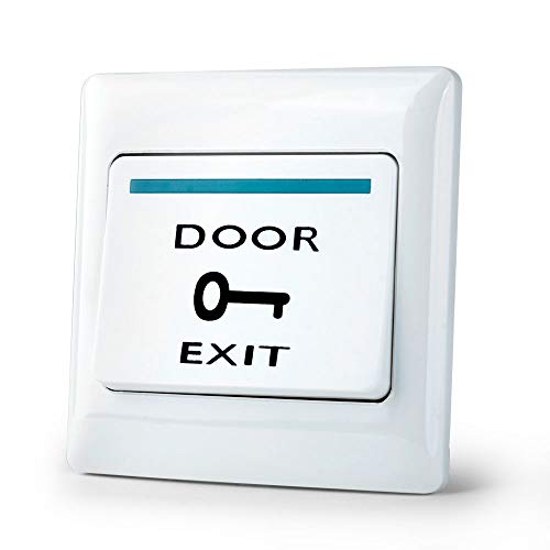 NN99 DC12V wasserdichte Türausgangsknopf Freigabeschalter NO/NC/COM Ausgang Druckknopf zu Beenden für Home Lock System Door Exit Button Switch (E6) von Sebury