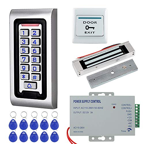 NN99 Porte IP68 Clavier étanche RFID Clavier + Verrou magnetisch 180 kg + 10 Stück Porte-clés von NN99