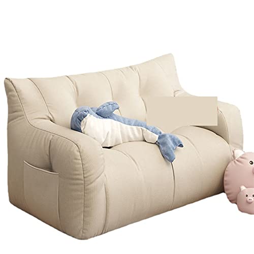 NNBDEY Gelber Sitzsackbezug – große Lazy-Sofas, ohne Füllstoff – vielseitiger Sitzsack-Sofabezug für bequemes Pouf-Bett, entspannende Lounge-Möbel – Tatami-Puff-Sitz für dekorative Entspa von NNBDEY