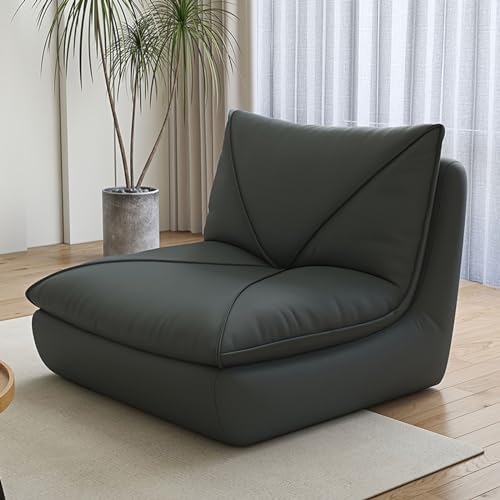 NNBDEY Lazy Floor Sofa Couch, Ecksitzsack für Erwachsene, Tatami-Sofa, Ecksessel-Sofa für Wohnzimmer, Schlafzimmer, Salon, Büro (Farbe: Weiß) (Grau, Einheitsgröße) von NNBDEY