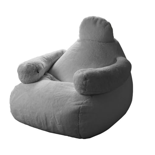 NNBDEY Lazy Lounger für Erwachsene und Kinder ohne Füllung. Sitzsack mit hoher Rückenlehne. Sofabezug ohne Füllung. Weicher Organizer-Sitz aus Kaninchenfell-Imitat für den Innenbereich von NNBDEY