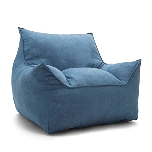 NNBDEY Superweicher Sitzsackbezug – bequemer Sofabezug für Faule – ohne Füllmaterial – Blau – Größe: 100 x 120 cm von NNBDEY