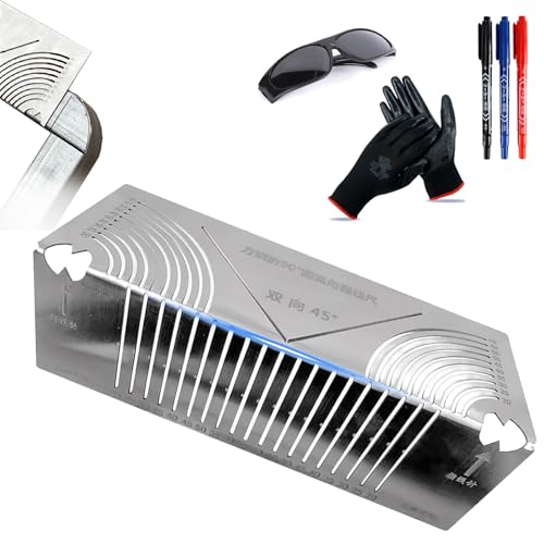 Angle & Arc Marking Tool, Adjustable Linear Arc Dual-Purpose Scriber, Multi-Functional Square Tube Bending Tool, Stainless Steel Precision Flex Marking Tool, Welding Tools (100MM,1PC) von NNBWLMAEE