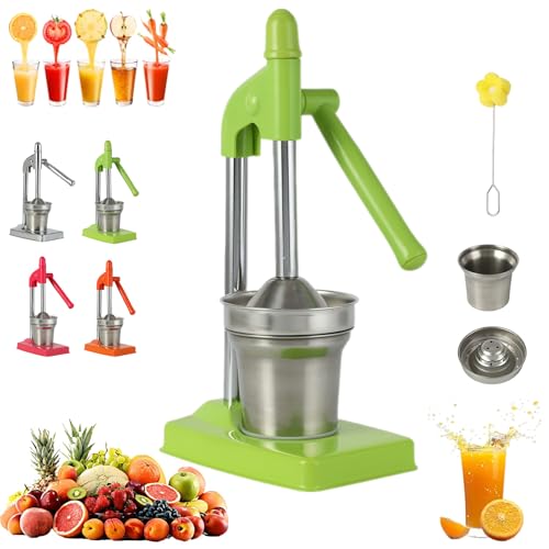 Heavy Duty Countertop Lime Citrus Crush Machine, Cast Iron Juicer Hand Press, for Oranges Lemons Limes, Easy to Clean, Home and Kitchen Essentials (Green) von NNBWLMAEE