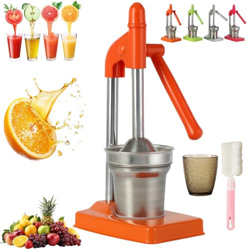 Heavy Duty Countertop Lime Citrus Crush Machine, Small Cast Iron Juicer Hand Press, Stainless Steel Lemon Squeezer, for Oranges Lemons Limes, Easy to Clean & Use (B) von NNBWLMAEE