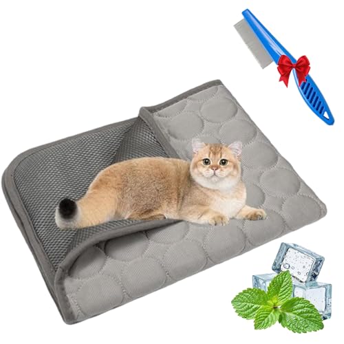 NNBWLMAEE Kittra Cooling Mat for Cats, Comfortable and Breathable Cooling Bed for Cat, Foldable Pet Coolings Pad, Washable Summer Pet Blanket with 3 Layer System Instant Cool Cats Dogs (C,S) von NNBWLMAEE
