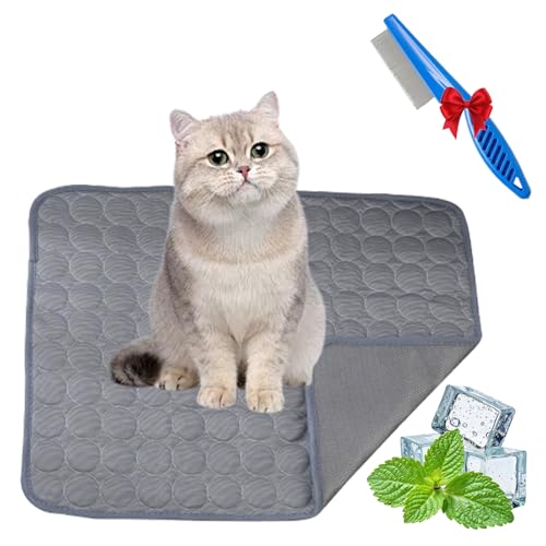 NNBWLMAEE Kittra Cooling Mat for Cats, Comfortable and Breathable Cooling Bed for Cat, Foldable Pet Coolings Pad, Washable Summer Pet Blanket with 3 Layer System Instant Cool Cats Dogs (F,XL) von NNBWLMAEE