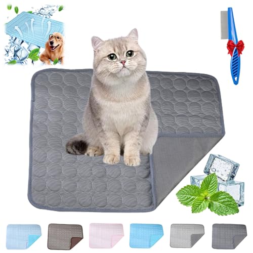 NNBWLMAEE Kittra Cooling Mat for Cats, Comfortable and Breathable Cooling Bed for Cat, Foldable Pet Coolings Pad, Washable Summer Pet Blanket with 3 Layer System Instant Cool Cats Dogs (F,XS) von NNBWLMAEE