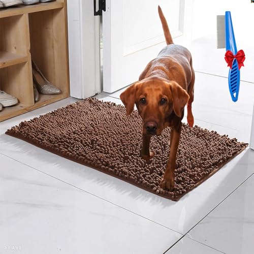 NNBWLMAEE Premium - CleanyMat, Ultra-Absorbant Schmutzfangmatte, Schmutzfangmatte hundematte für Hund & Mensch, TüRvorleger Innen, rutschfest Und Maschinenwaschbar Fußmatte (A,40 * 60cm) von NNBWLMAEE
