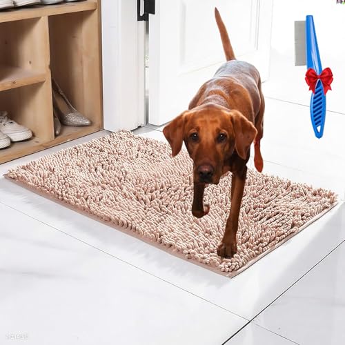 NNBWLMAEE Premium - CleanyMat, Ultra-Absorbant Schmutzfangmatte, Schmutzfangmatte hundematte für Hund & Mensch, TüRvorleger Innen, rutschfest Und Maschinenwaschbar Fußmatte (C,50 * 80cm) von NNBWLMAEE