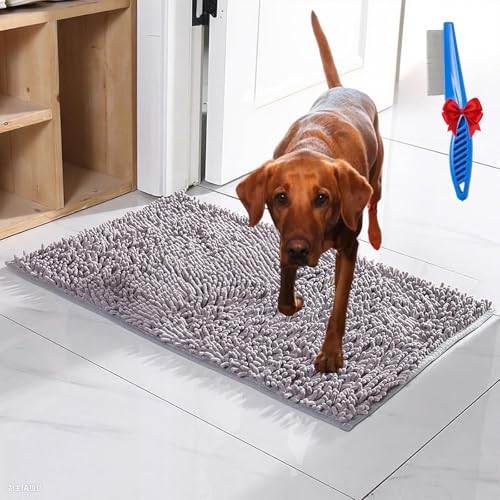 NNBWLMAEE Premium - CleanyMat, Ultra-Absorbant Schmutzfangmatte, Schmutzfangmatte hundematte für Hund & Mensch, TüRvorleger Innen, rutschfest Und Maschinenwaschbar Fußmatte (F,40 * 60cm) von NNBWLMAEE