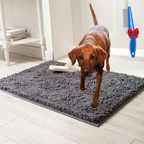 NNBWLMAEE Premium - CleanyMat, Ultra-Absorbant Schmutzfangmatte, Schmutzfangmatte hundematte für Hund & Mensch, TüRvorleger Innen, rutschfest Und Maschinenwaschbar Fußmatte (I,60 * 90cm) von NNBWLMAEE