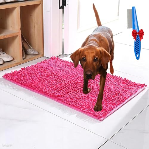 NNBWLMAEE Premium - CleanyMat, Ultra-Absorbant Schmutzfangmatte, Schmutzfangmatte hundematte für Hund & Mensch, TüRvorleger Innen, rutschfest Und Maschinenwaschbar Fußmatte (L,50 * 80cm) von NNBWLMAEE