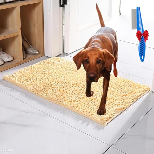 NNBWLMAEE Premium - CleanyMat, Ultra-Absorbant Schmutzfangmatte, Schmutzfangmatte hundematte für Hund & Mensch, TüRvorleger Innen, rutschfest Und Maschinenwaschbar Fußmatte (M,50 * 80cm) von NNBWLMAEE