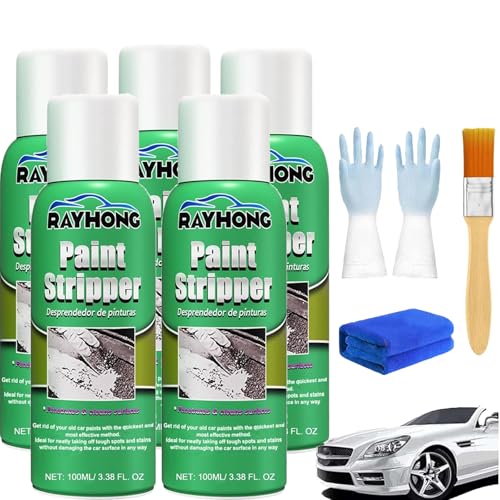 Rayhong Paint Stripper, Ray Hong Paint Stripper with Brush, Rayhong Paint Remover for Auto Wheel Stripping and Metal Surface Cleaning Household (5pcs) von NNBWLMAEE
