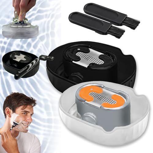 Razor Rinser, 2024 New Manual Push Razor Rinser, shaving razor rinser cleaner, razor rinser uses water jets bowl, Cleans Blades No Electricity Required, Compatible Any Razor Shaver (Mixed*2) von NNBWLMAEE