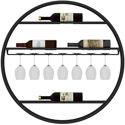 Haushalts-Rotwein-Becherhalter, Wandmontage, Weinregal, kreativer Weinglashalter an der Wand, Weinregal, hoher Getränkehalter, rund, stilvoll, Wandmontage, Weinregal, 0JJ01 (Größe: Weiß) (Schwarz) von NNJFEJFJGMGRU