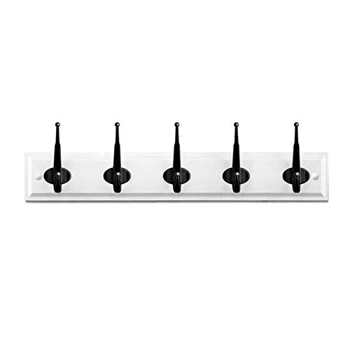 Kreativer Kleiderhaken, Türhaken, Aufhänger, Loch, Wandbehang, Kleiderhaken, Veranda, Wandregal (Farbe: Weiß, Größe: 5 Haken) von NNJFEJFJGMGRU
